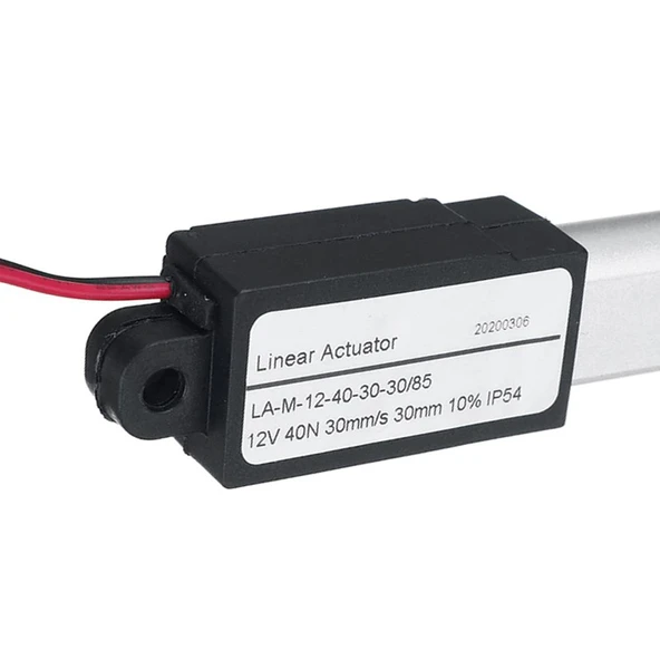 Alüminyum 40N 30mm/s 30mm Açılır Uzunluk 12V Dc Mini Lineer Motor - Resim 2