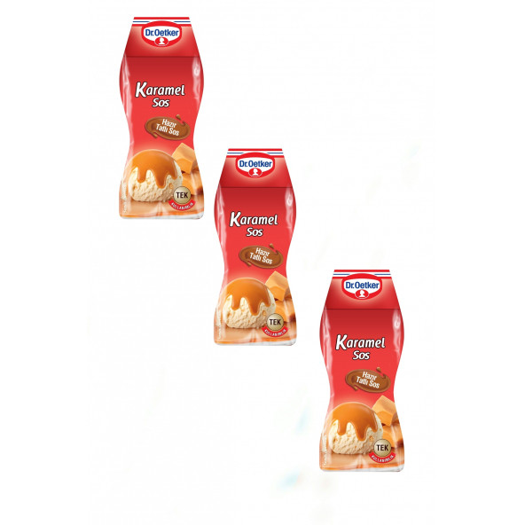 Dr Oetker Tek Kullanımlık Hazır Karamel Sos 50 G. X 3