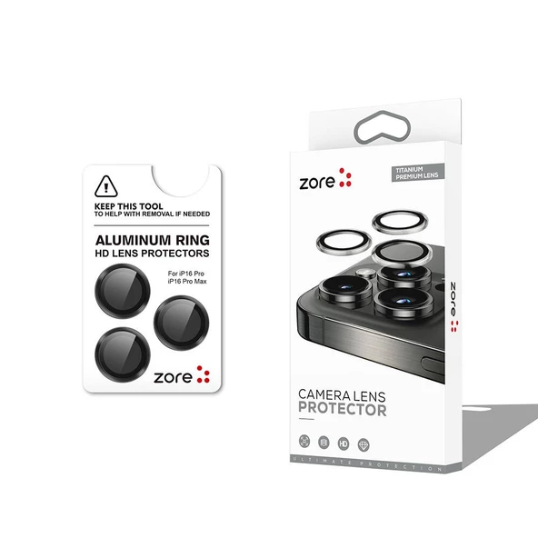 iPhone 16 Pro CL-12 Premium Safir Parmak İzi Bırakmayan Anti-Reflective Kamera Lens Koruyucu - Resim 3