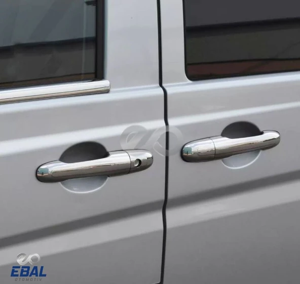Mercedes Vito W639 Krom Kapı Kolu 5 Kapı 2004-2014 Paslanmaz Çelik - Resim 3