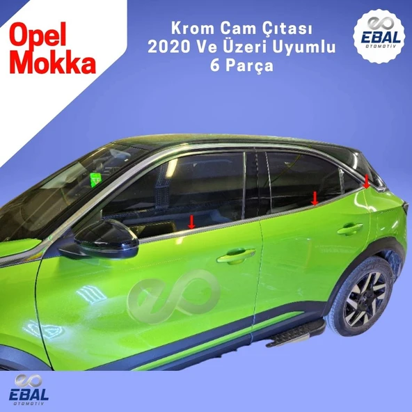 Opel Mokka Krom Cam Çıtası 6 Parça 2020 ve Üzeri Paslanmaz Çelik - 4