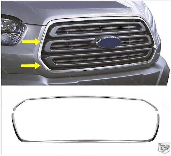 Ford Transit Krom Ön Panjur Çerçevesi 2 Parça 2013-2019 Arası Paslanmaz Çelik ürün görseli