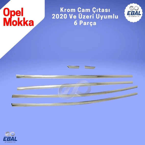 Opel Mokka Krom Cam Çıtası 6 Parça 2020 ve Üzeri Paslanmaz Çelik - 5