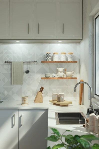 yankı-byeg 60 Cm İkili Safir Meşe Mdf Uçan Duvar Rafı Gizli Bağlantı Kitaplık ürün görseli