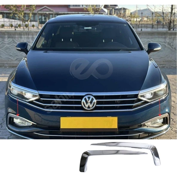 Vw Passat B8.5 Krom Sis Farı Çerçevesi 2 Prç. 2019 Üzeri P.Çelik