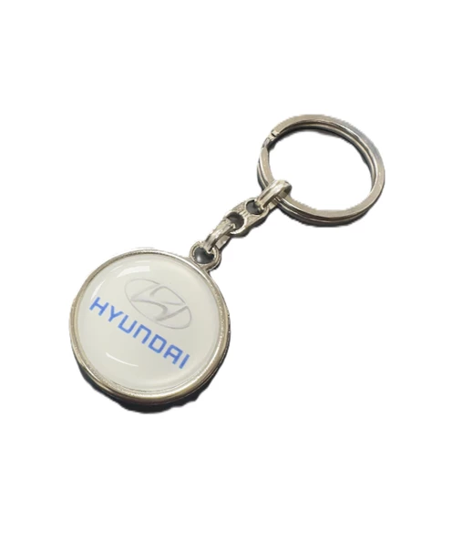 Hyundai Damla Logolu Metal Anahtarlık Çift Yönlü (1 ADET) - 3