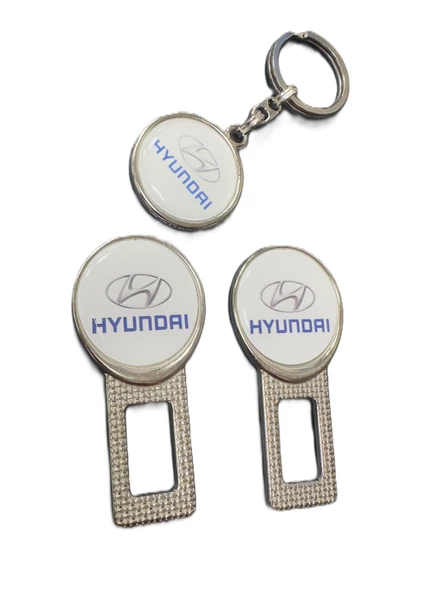 Hyundai Emniyet Kemerrrr Metal Toka 1 Çift Ve Anahtarlık 1 Adet - Resim 2