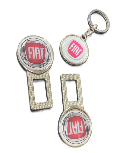 Fiat Emniyet Kemerrr Metal Toka 1 Çift Ve Anahtarlık 1 Adet - Resim 3
