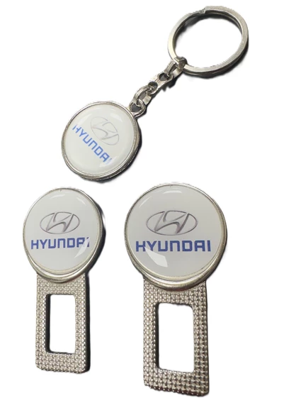 Hyundai Emniyet Kemerrrr Metal Toka 1 Çift Ve Anahtarlık 1 Adet - Resim 3