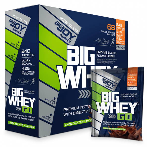 Bigjoy Sports BigWheyGo Whey Protein Tozu 2070 Gr 68 Paket Çikolata