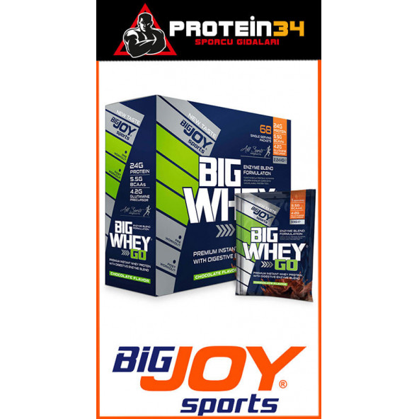 Bigjoy Sports BigwheyGo Whey Protein Tozu 2070 Gr 68 Saşe (Paket) Çikolata - 2