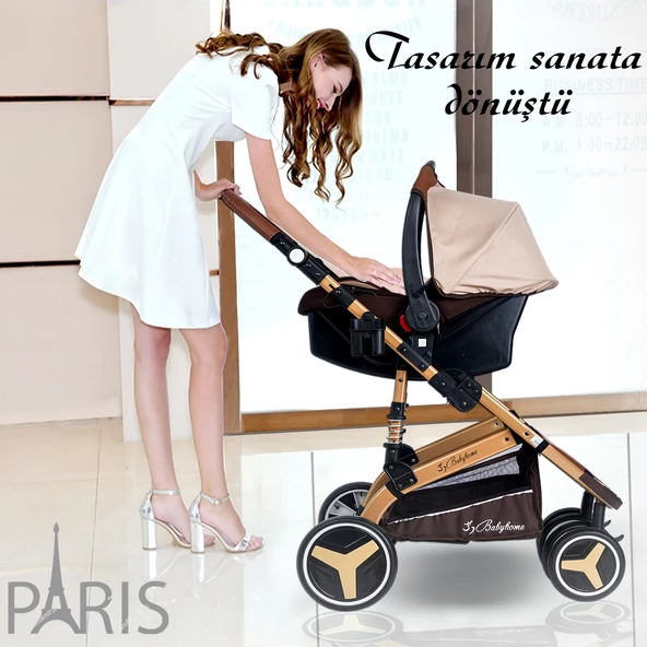 Baby Home 945 Travel Sistem Bebek Arabası Ve 505 Bebek Sepeti Anne Yanı Beşik - 11