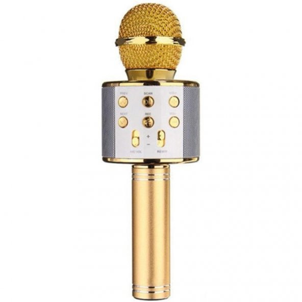 Wster Ws-858 Gold Bluetoot Karaoke Mikrofon