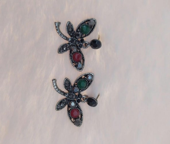 Hdmarketim Vintage Kelebek Hürrem Sultan Otantik Sallantılı Küpe - Resim 2