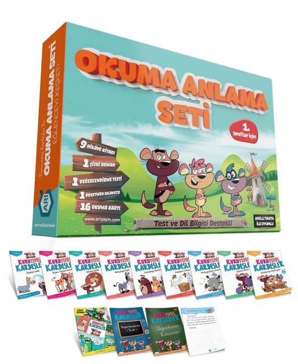 Kuruyemiş Kardeşler 1. Sınıf (10 Kitap) - Arı Yayınları - 1