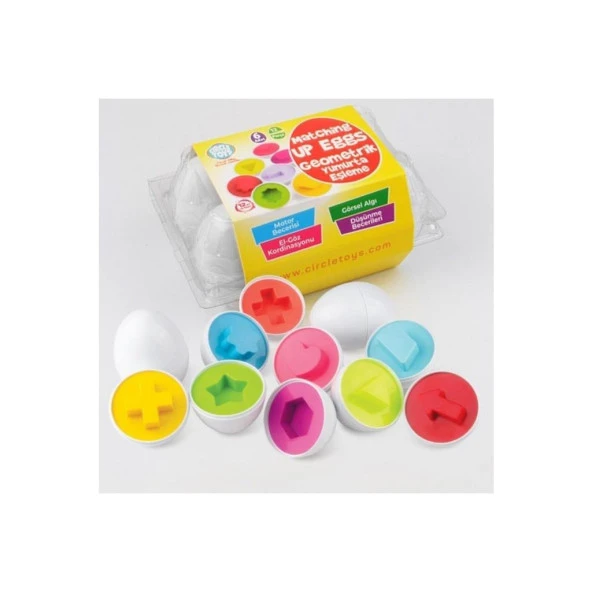 Circle Toys Geometrik Yumurta Eşleme 6'lı Zeka Oyuncak