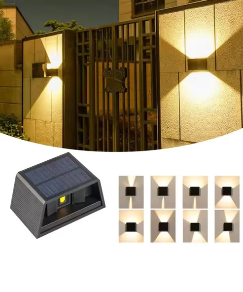 Çift Yönlü Ayarlanabilir Solar Aplik 3200K Sarı Işık - 2