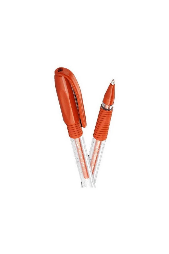 Pensan Tükenmez Kalem Jel Simli 1.0 MM Turuncu (12 Li Paket)