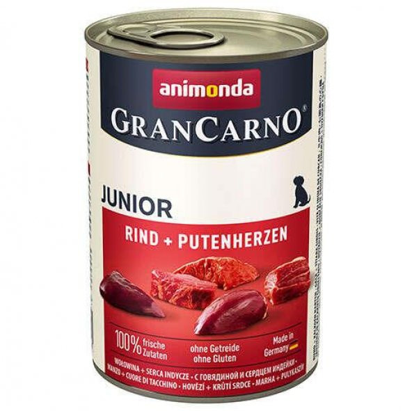 Animonda 82728 Gran Carno Sığır Etli/Hindi Yüreği Yavru Konservesi 400 Gr