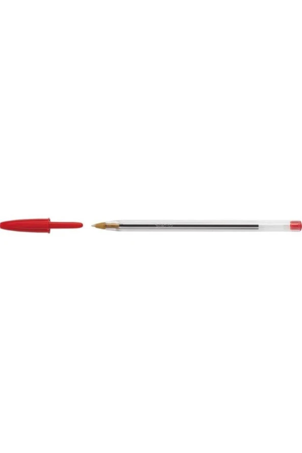 Bic Kırmızı Tükenmez Kalem Cristal 1 MM Kırmızı Medium (50 Li Paket)