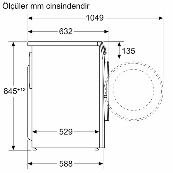 Profilo CGA252ZXTR 10 kg 1200 Devir Çamaşır Makinesi - 5