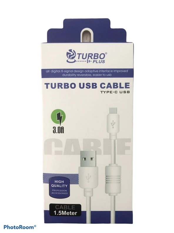 Turbo Plus Soğutuculu Micro USB Hızlı Şarj Kablosu 1,5 Metre Uzunluk