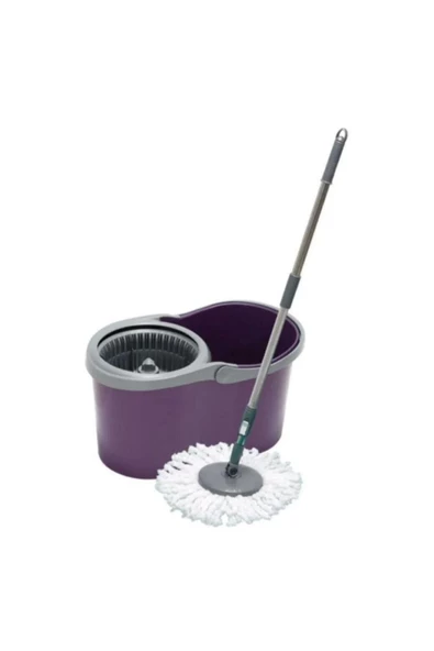 Döner Başlıklı Mikrofiber Uçlu Kovalı Paspas Yer Silme Seti - Resim 3