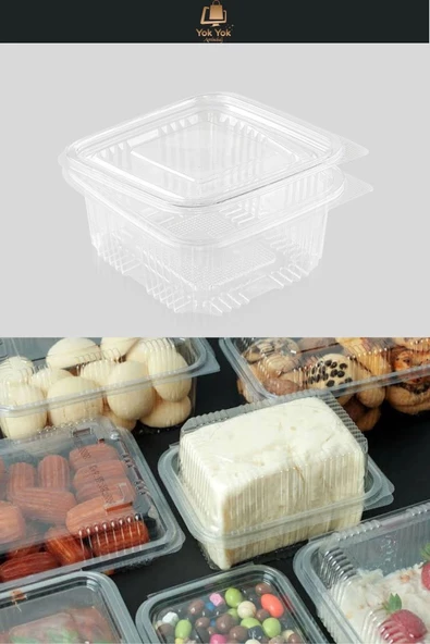 Plastik Sızdırmaz Kapaklı Kap 375 gr Cc 50 Adet - 2