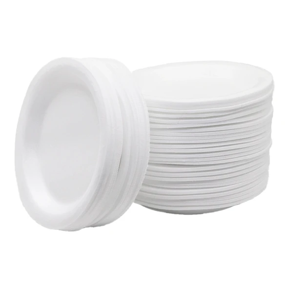 Köpük Tabak Yuvarlak Küçük Boy 25 Adet Çap:17cm - 2