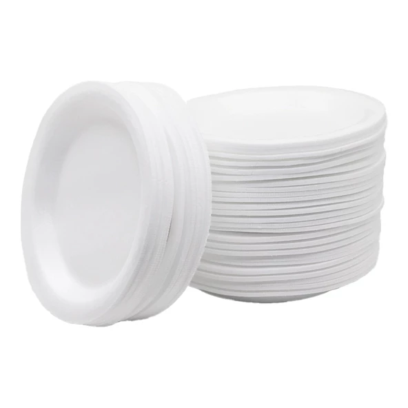 Köpük Tabak Yuvarlak Büyük Boy 50 Adet Çap:23cm - 2