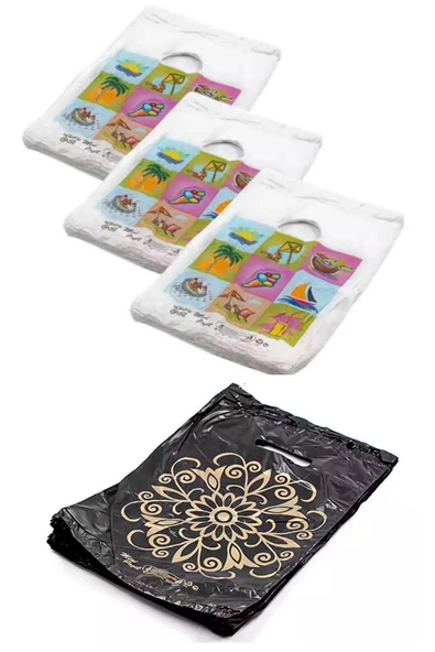 Desenli Blok Poşet (No:2) 26X38 cm 100'LÜ - 2