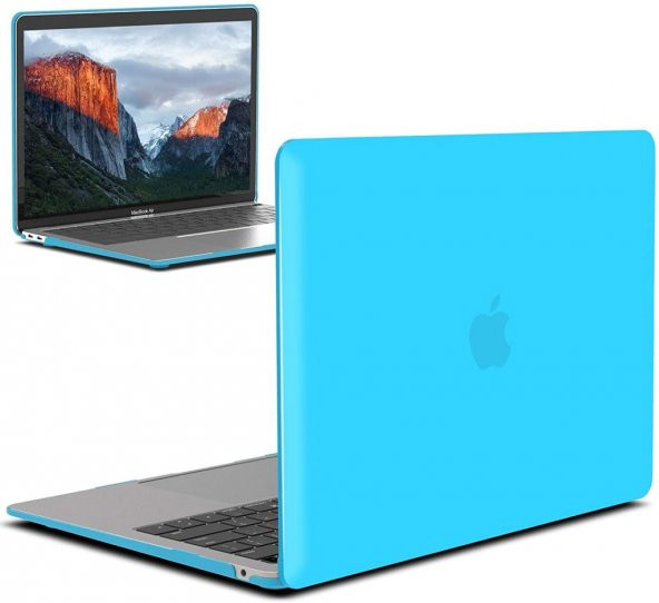Codegen Apple 13" Macbook Air 2020 (M1) A2337 Mavi Kılıf Koruyucu Kapak CMATM-133LB