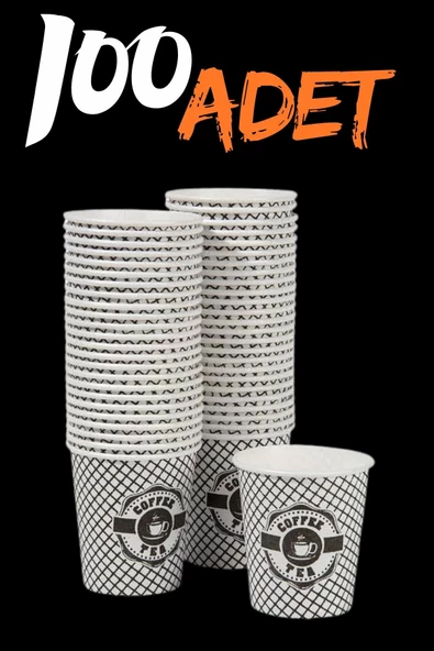 Karton Çay-Kahve  Bardağı (6.5oz) 100 Adet