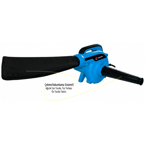 MÜHLEN RC666 19 Kademeli Portatif Hava Üfleme Çekme Cihazı Güçlü Motor Güçlü Üfleme - 4