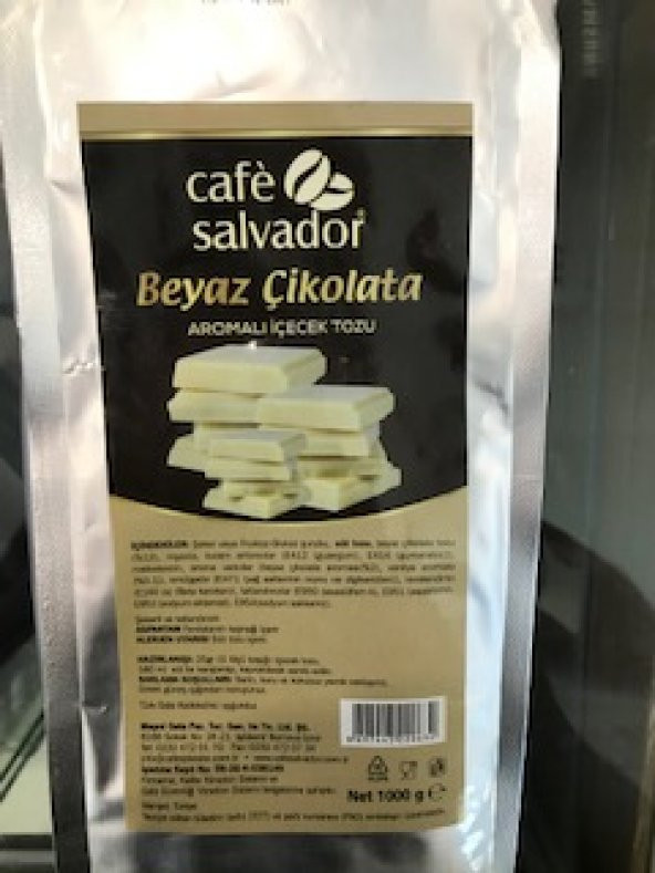 Cafe Salvador 1000gr Beyaz Çikolata Aromalı İçeçek Tozu
