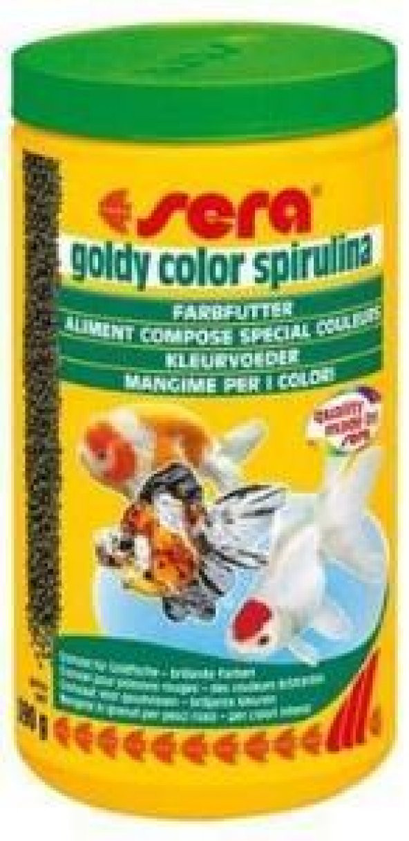 Sera Goldy Color Spirulina Balık Yemi 1000ml / 390gr