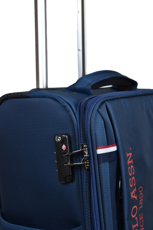 U.S. Polo Assn. Valiz Orta Boy Lacivert Kumaş Valiz - Resim 2