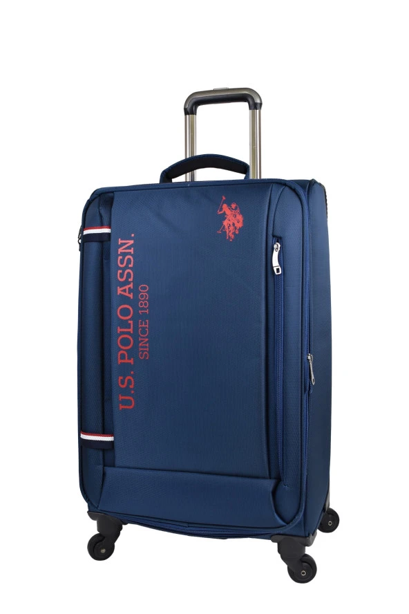 U.S. Polo Assn. Valiz Orta Boy Lacivert Kumaş Valiz - Resim 3