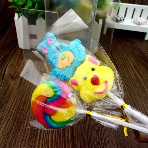 Parlak Bantsız Şeffaf Jelatin - Şekerleme, Aksesuar, Ürün Paketleme Poşeti 20x30cm 50 Adet - 8