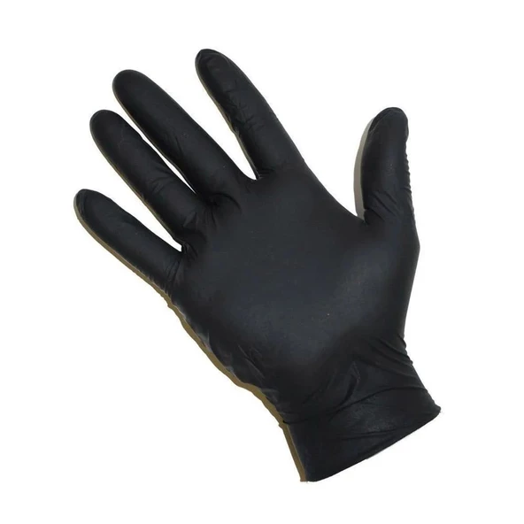 Çok Amaçlı Siyah Nitril Pudrasız Eldiven L 100 Adet - 3