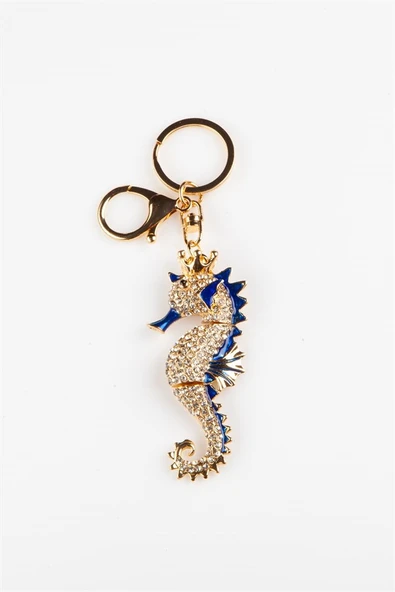 Mavi Kristal Taşlı Denizatı Anahtarlık - Resim 11