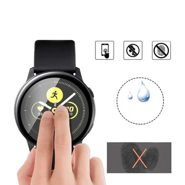 Bufalo Samsung Galaxy Active 2 44mm Ekran Koruyucu 3D Kavisli PMMA Nano Siyah Çerçeve - 2