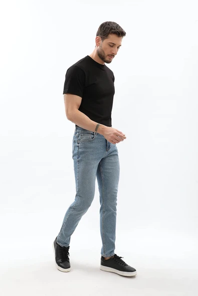 Erkek Likralı Slim Jean Pantolon - 2
