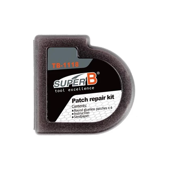 Super B Tb-1118 Bisiklet Lastik Yama Seti Solüsyonsuz Bisiklet Lastik Tamir Seti Siyah - 2