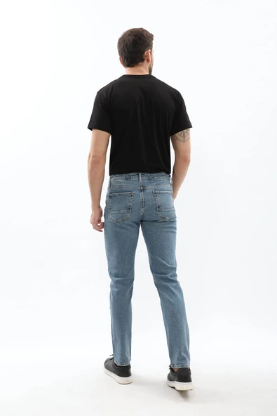 Erkek Likralı Slim Jean Pantolon - 5