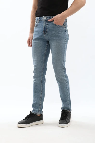 Erkek Likralı Slim Jean Pantolon - 8