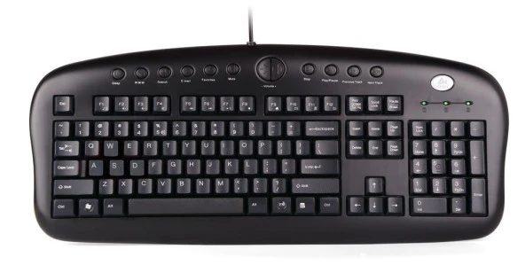 A-TECH KB-28G KABLOLU USB Q KLAVYE,SİYAH - 3