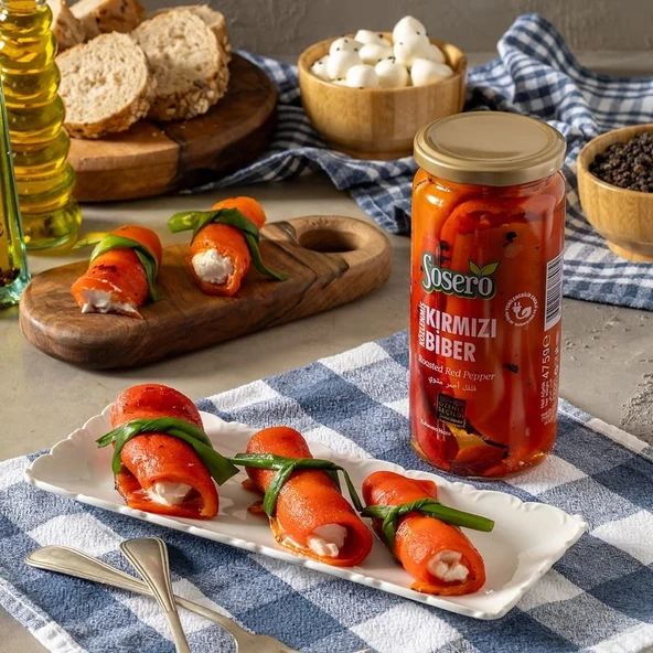 Sosero Közlenmiş Kırmızı Biber 475 Gr Cam Kavanoz - 2