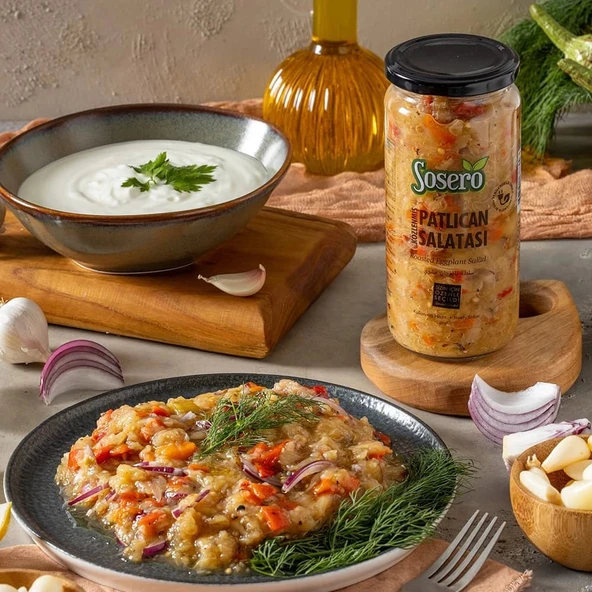 Sosero Patlıcan Salatası 435 Gr Cam Kavanoz - 2