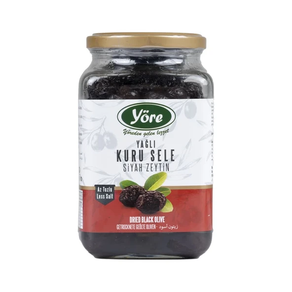 Yöre Gemlik Yağlı Kuru Sele Siyah Zeytin 2 X 550 gr (291-320 KALİBRE)